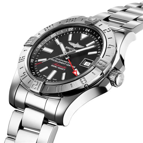 breitling avenger 2 gmt blacksteel|Breitling chronometer avenger.